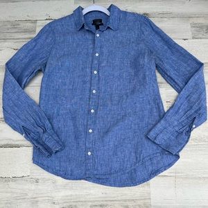 J Crew Baird McNutt Irish linen perfect shirt